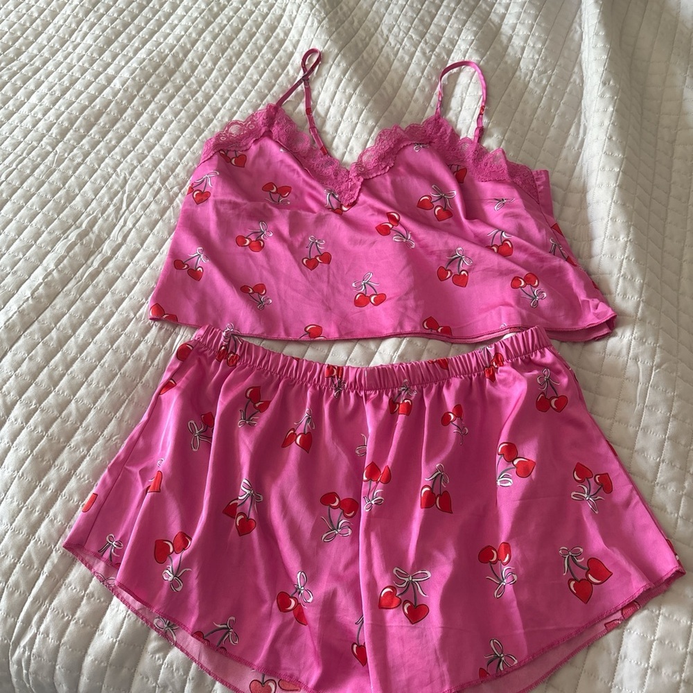 Colsie Pink Cherry Women's Pajama Set